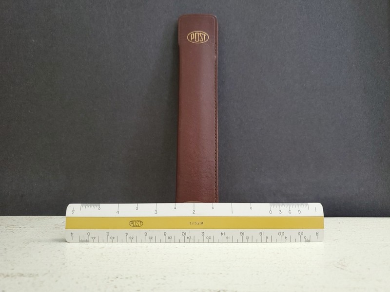 Vintage Frederick Post 1230 P Rule With Original Leather Case