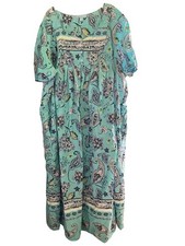 Only Necessities Lounge House Dress Size 4X (34/36) Long Mumu Maxi Side Pocket