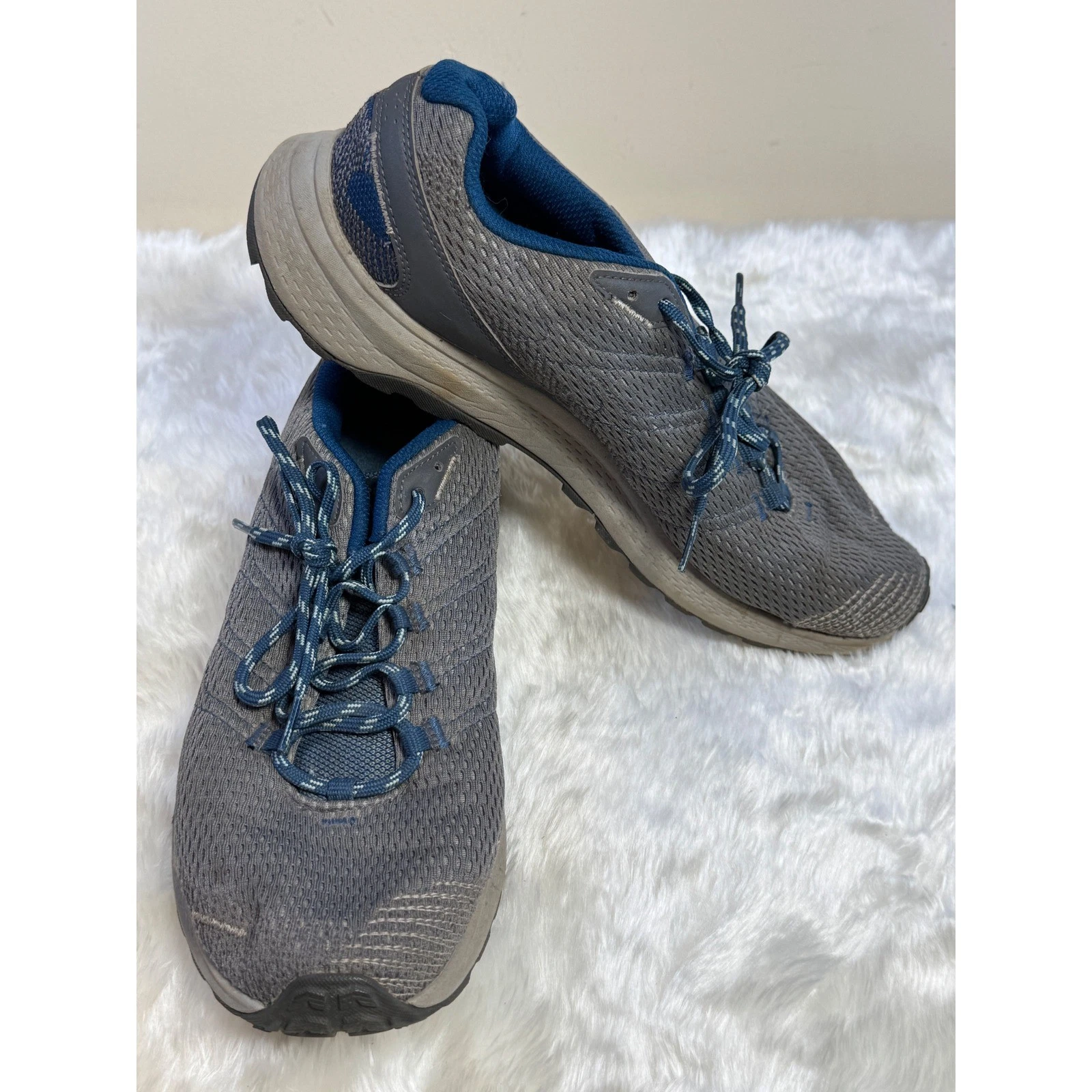 Merrell Mens Charcoal Blue Trail Running Hiking Rugged Lace Up hoes Size 9.5