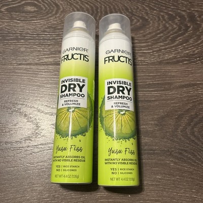 2 Garnier Fructis Invisible Dry Shampoo Yuzu Fizz Refresh Volumize 4.4 oz