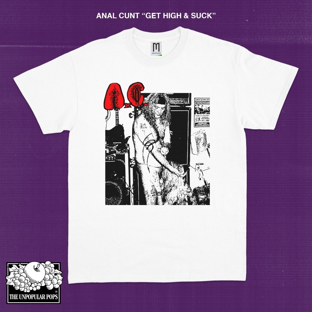 Rare AnalCunt AxCx Band GET HIGH AND SUCK White S to 5XL Shirt