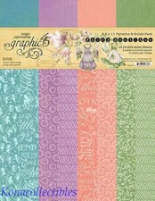 Graphic 45 Fairy Boutique 8.5x11 Patterns  Solids Pack New 16 Sheets