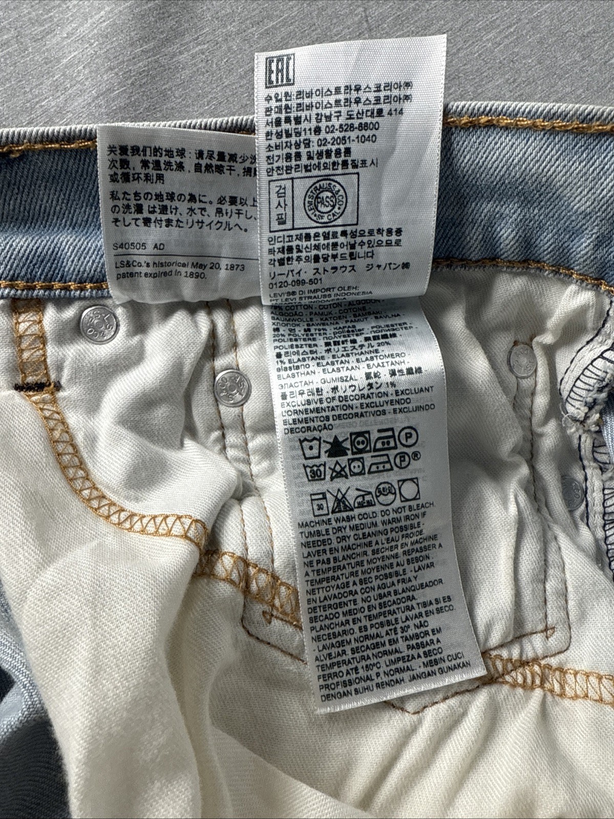 Levi's 511 Slim Fit Jeans W30 L32 Mens Light Wash Denim thumbnail 18