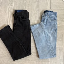 Levi's 502 Boys' Jeans Straight Leg ADJ Waist Blue Jeans Size 27x29 Lot Of 2