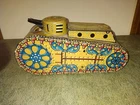 Vintage Marx 10" World War One Doughboy Tank Tin Wind Up Toy Working Condition