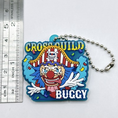 Buggy One Piece Rubber Mascot Gummy 3 Figure Keychain Charm Japan