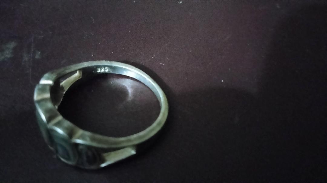 Sterling silver abalone show ring size 7 Ruby Lane