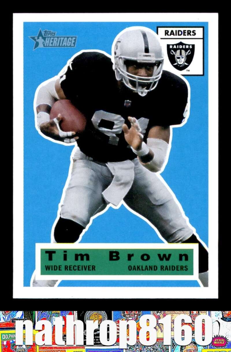 2001 Topps Heritage #65 Tim Brown HOF NFL NM/NM+  Oakland Raiders 14717