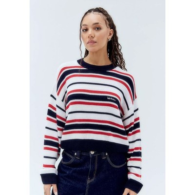 Urban Outfitters Ietsfrans Striped Sweater Size Medium Red Blue