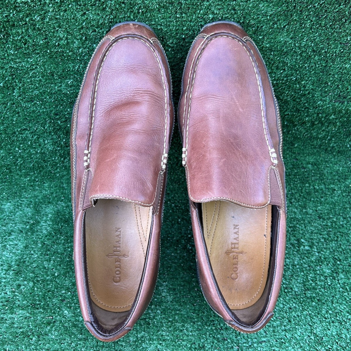Cole Haan Tucker Venetian Mens Loafers Brown Leather Slip On  display picture 1