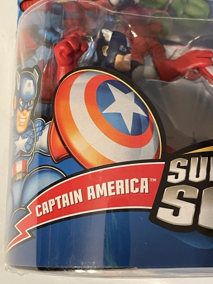 Marvel Super Hero Squad 2008 Wave 9 Capitán América y Calavera Roja Paquete de 2 Foto 2 de 4