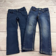 Lot of 2 Levi's 511 Slim/Reg Boy's 5 Blue Denim Jeans Pants Adjustable Waist FSH