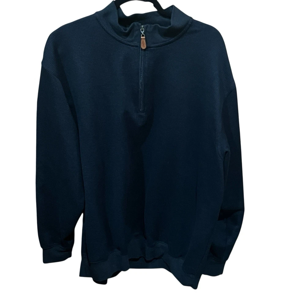 Pulôver xadrez Greg Norman tamanho XXL 1/4 zíper Salem Glen campo de golfe Normcore casual - Imagem 2 de 4