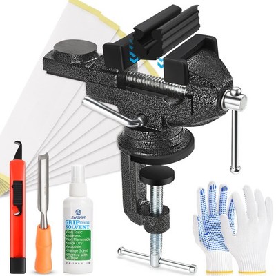 Golf Grip Kit for Regripping Golf Clubs, Portable Table Vise Rubber Clamp for...