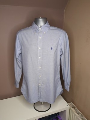 Ralph Lauren Slim Fit Button Down Hemd Herren Größe 15,5 Kragen fein kariert