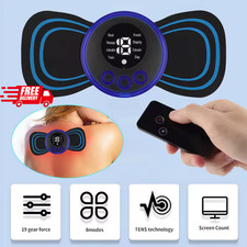 Electric TENS EMS Neck Massager Cervical Pulse Muscle Stimulator 19 Modes Pain R