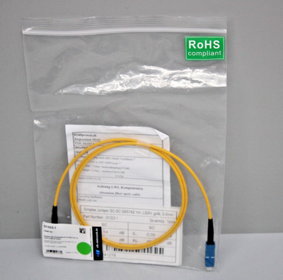 EFB-Elektronik Simplex Patchkabel SC-SC OS2 G657A2 1m LSZH 3mm gelb NEU