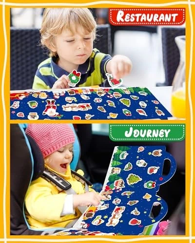  Reusable Sticker Book for Toddlers 2-4 Years, Fun Travel Stickers Christmas - Image 4 of 4