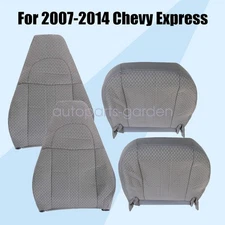 For 2007 2008 Chevy Express & GMC Savana 1500 2500 3500 Front Cloth Seat Cover