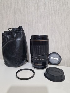 Canon EF 100-300mm 1:4.5-5.6 Ultrasonic Zoom Lens W/Both Caps, Filter, Case, RB