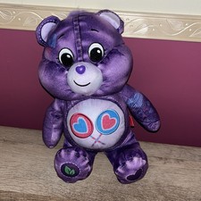 Care Bears Share Bear Medium Plush Denim Collection Purple Stuffed Animal