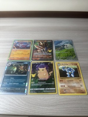 Pokemon Karten 6 Stück - Zamazenta V, Pikachu Celebrations, Noctali / Umbreon