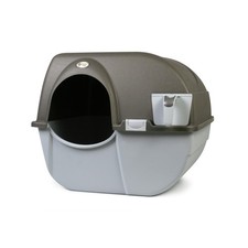 Omega Paw NRA15 Self Cleaning Litter Box Regular Size,Grey
