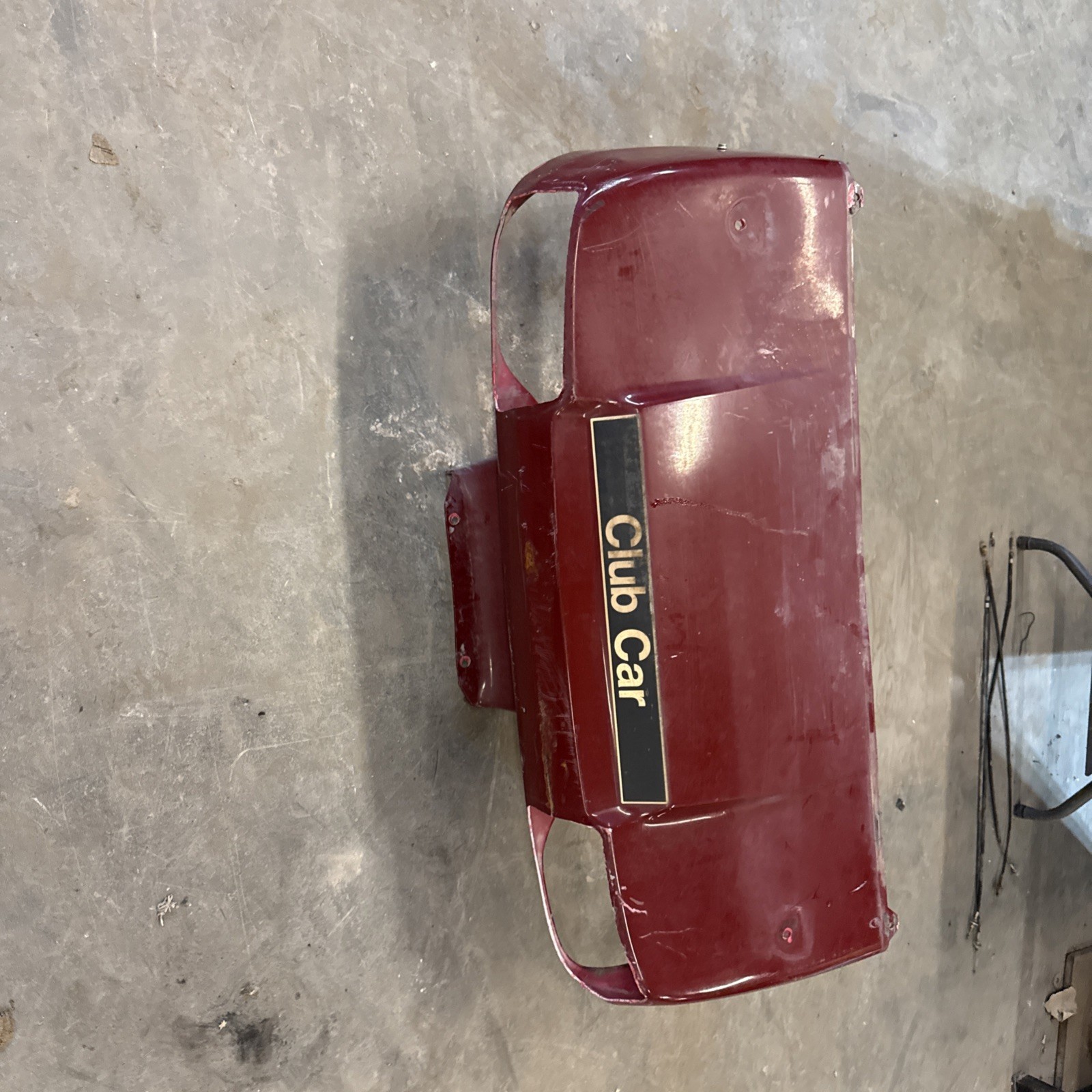 1980&rsquo;s - 1990&rsquo;s Club Car Golf Cart Ds front body fender Burgundy