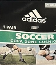 Adidas NWT Copa Zone Cushioned Soccer Socks SZ Sml 13C-4Y Black-white stripes