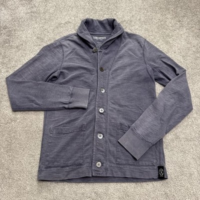 Todd Snyder Shawl Neck Button Down Cardigan Sweater womens XS Blue Casual Cozy