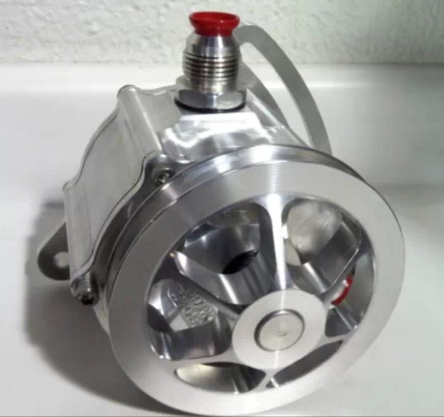 SB CHEVY PRO RACING VACUUM PUMP 3 VANE AEROSPACE BLACK KIT REBUILT ADD