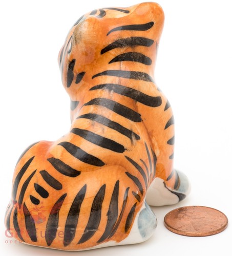 Tiger Mayolika Gzhel Porcelain Figurine - 第 5/10 張圖片
