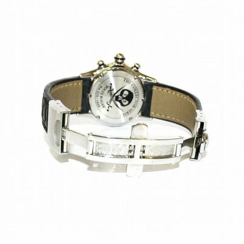 CORUM Bubble Jolly Roger Chronograph Quartz Wristwatch Black 196.260.20 /KH JP - Afbeelding 7 van 10