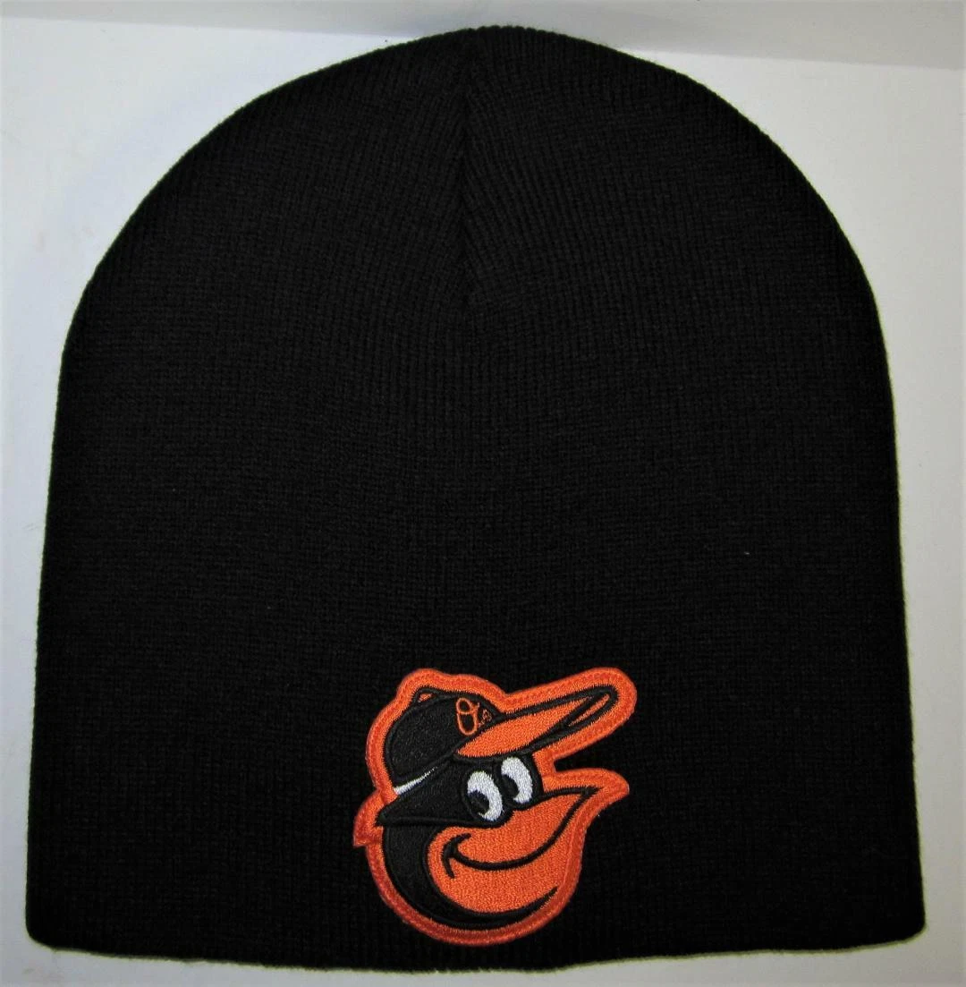 Baltimore Orioles Beanie Knit Hat CLASSIC M.L.B PATCH/LOGO