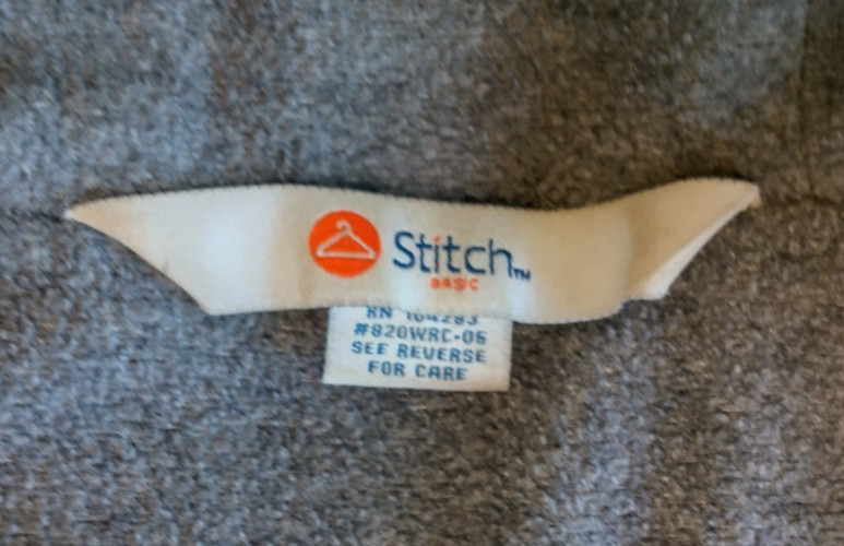 STITCH Basic Gray Long Sleeve Full Zip Hoody Size… - image 4