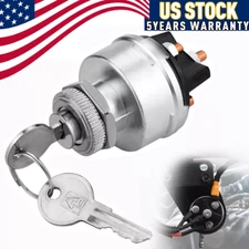 Universal Ignition Key Starter Switch w/ 2 Keys For Car Tractor Trailer 12V-24V
