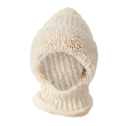 Winter Knit Hat with Fleece Lining and Ear Flaps 3-in-1 Beanie Scarf Mask Set - Picture 16 of 25
