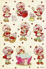Vintage Strawberry Shortcake Vinyl Stickers Decal 1980s Reproduction