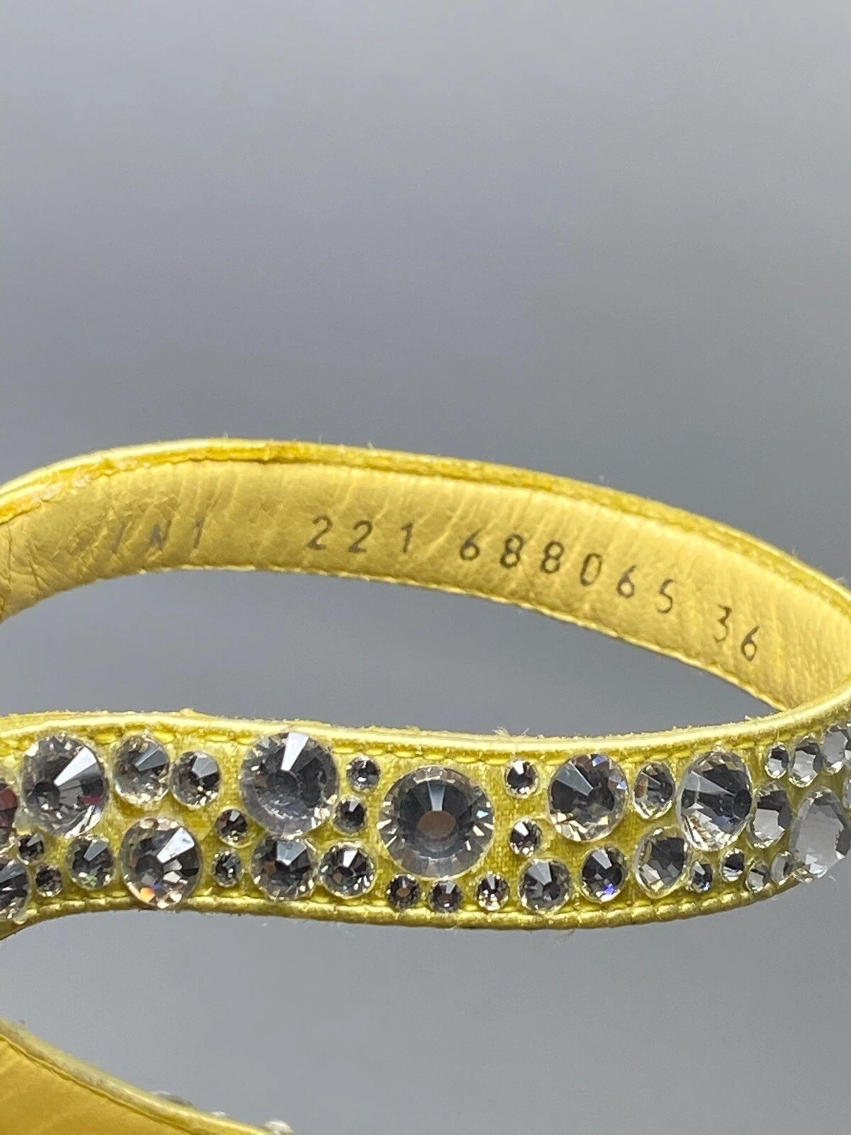 Sandali da cocktail Alexander McQueen cristallo raso polsino alla caviglia $1290 taglia 36