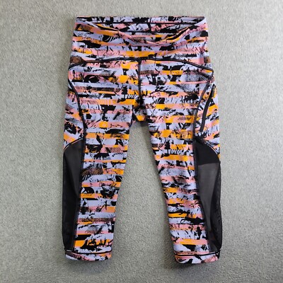 Lululemon Leggings Womens 4 Sun Runner Crop 17'' Inversion Multi Luxtreme Vented