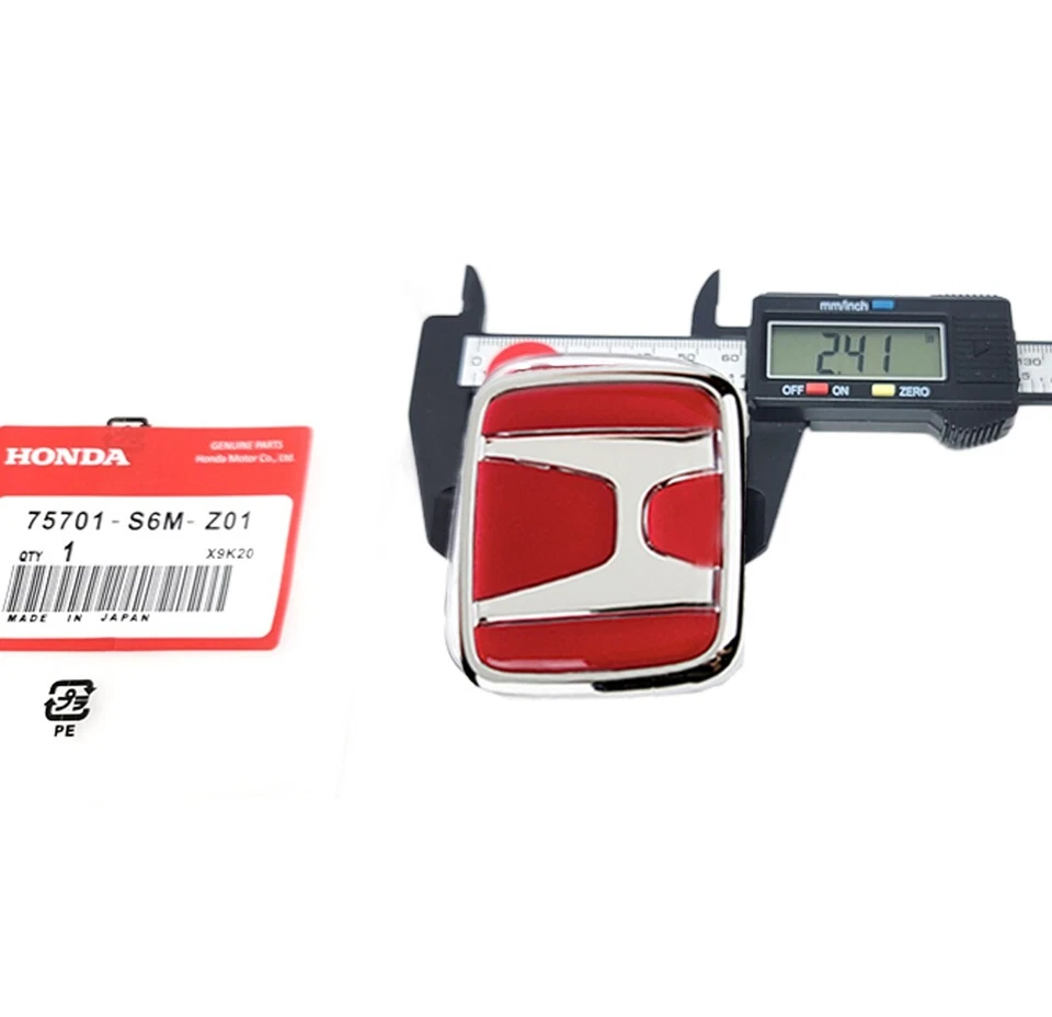 Emblema trasero Honda Acura insignia RSX DC5 rojo H tipo R TSX CL9 AJUSTE GD1 Foto 3 de 4