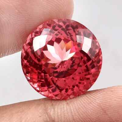 #ad AAA 50 Ct Natural Flawless Ceylon Padparadscha Sapphire Round Gemstone $74.19