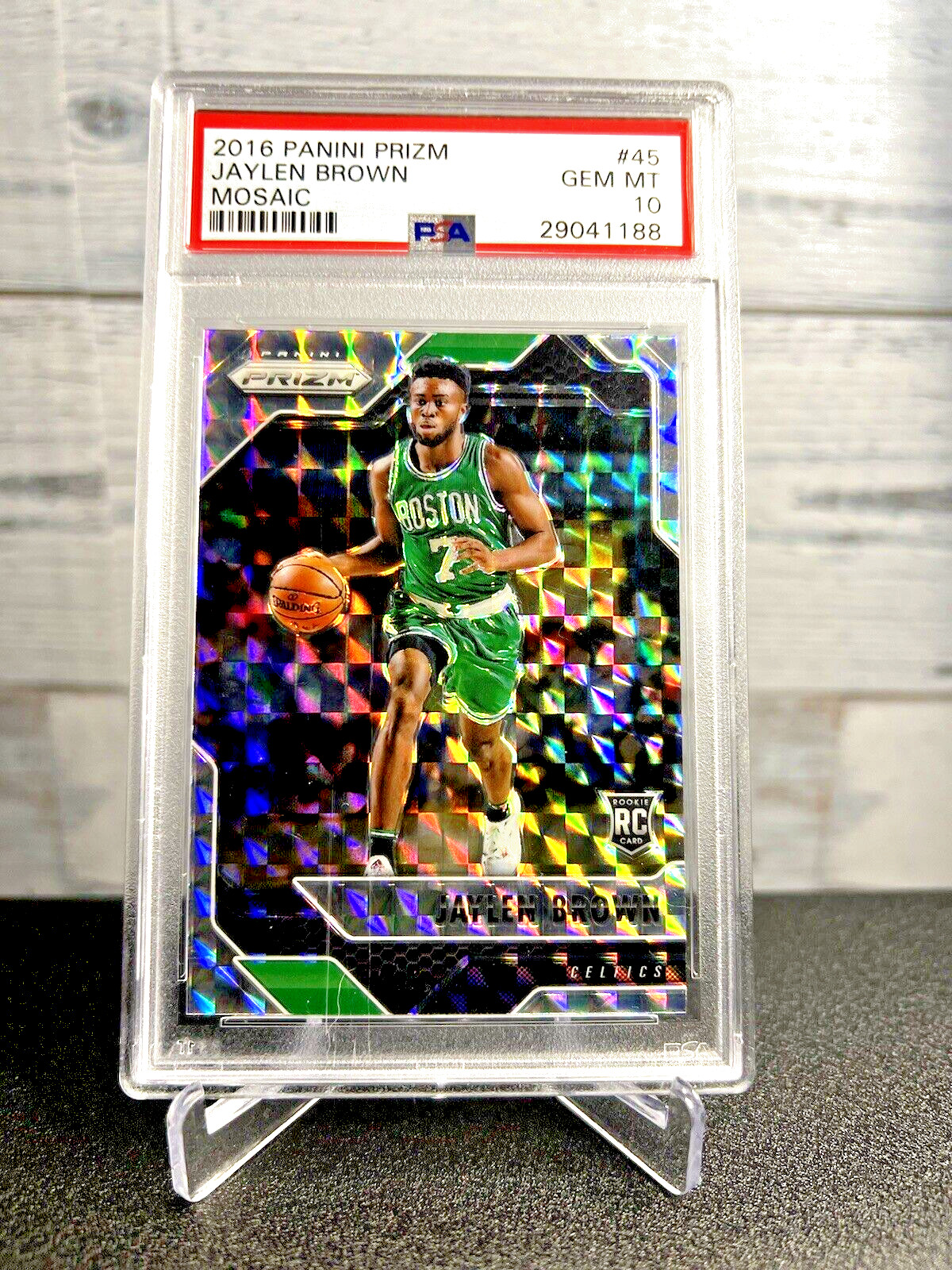 JAYLEN BROWN - 2016-17 Panini Prizm - MOSAIC PRIZM - ROOKIE RC - PSA 10 GEM #45