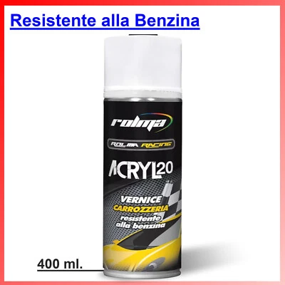 ROLMA Vernice Spray Trasparente Lucido per Carrozzeria Auto Moto Acrilica 400 ml