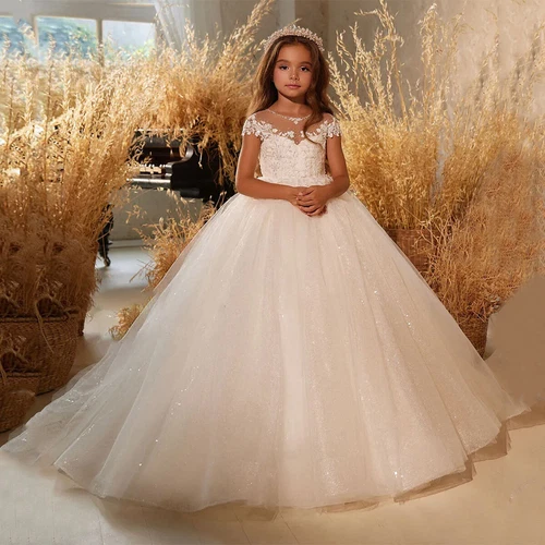 Flower Dress Girl Wedding Party Holy Communion Party Prom Pageant Princess Dress - Picture 9 of 12