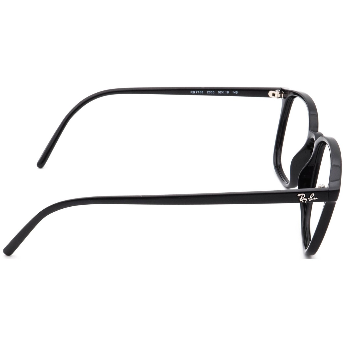 Ray-Ban Eyeglasses RB 7185 2000 Polished Black Square Frame 52[]18