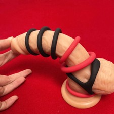 7PCS Cock Ring Silicone Super Stretchy Strong Stay Hard Penis Rings Men Sex Toys