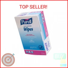 Purell Premoistened Sanitizing Hand Wipes,Fragrance Free, 100/Box