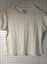 Women's Floral Eyelet Pullover Top