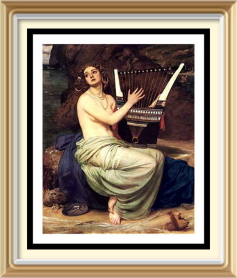 Präraffaelitische Kunst Edward Poynter Druck - Mythologie DIE SIRENE 7x5 Wandkunstdruck